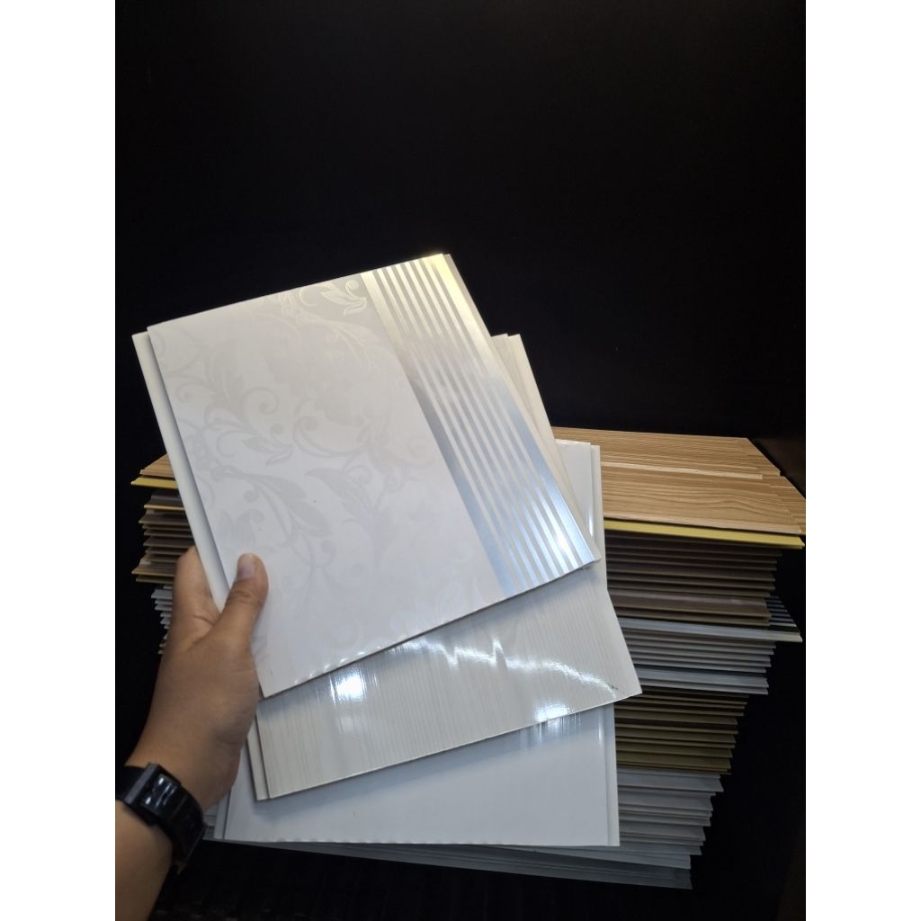 Plafon PVC Type Glossy Mengkilap Motif Minimalis Plafon anti rayap plafon rumah banyak motif