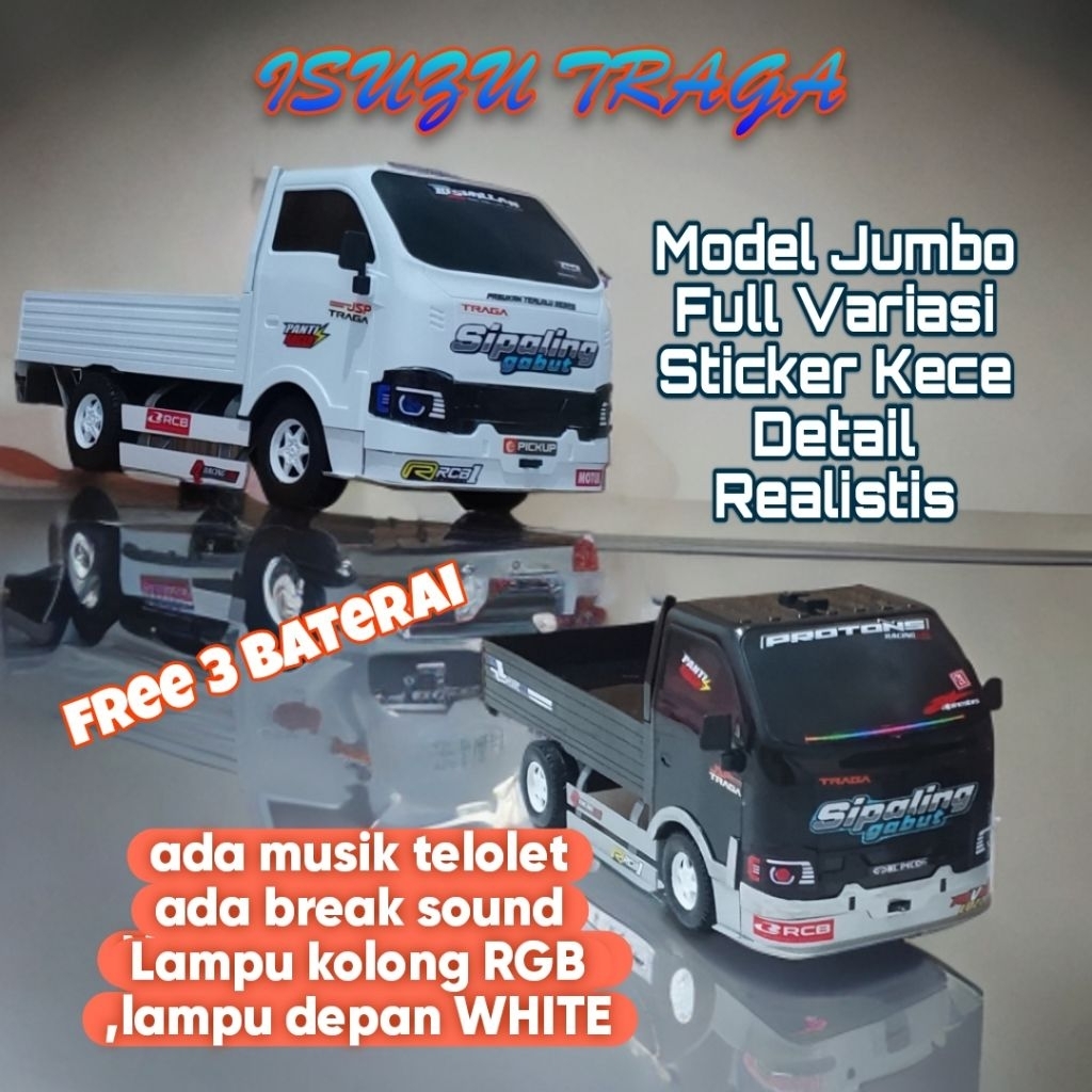 Mobilan miniatur Pickup Isuzu TRAGA modif Herex style ganteng
