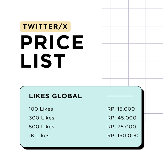 Twitter Likes | Tambah Like di Postingan X (Twitter) | Real & Natural | Aman | Meningkatkan Engageme