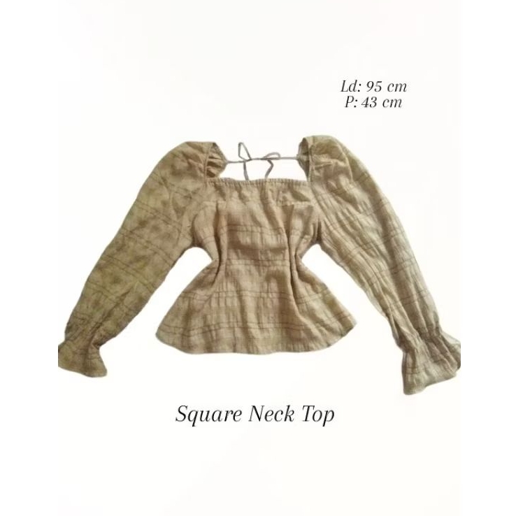 Square Neck Top | Korean Top