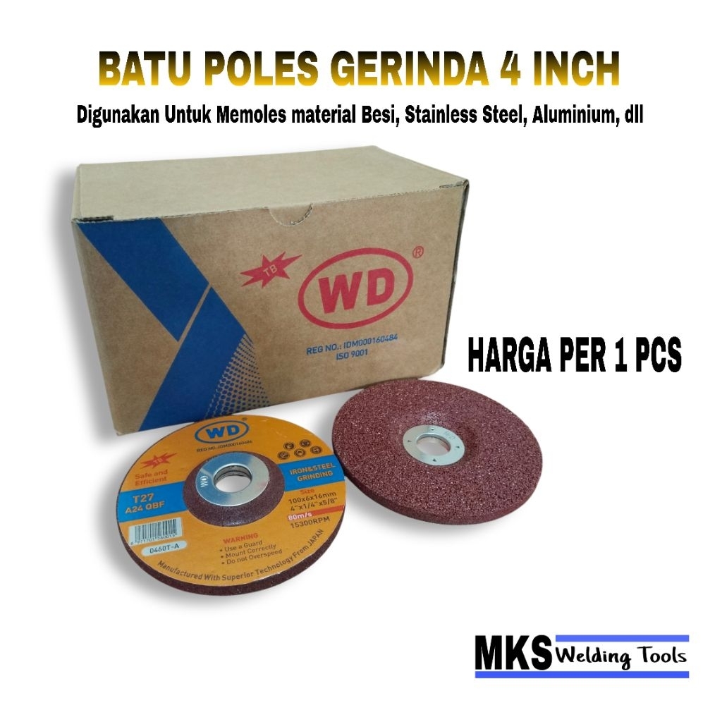 WD Poles 4" | Mata Gerinda Batu Poles 4" Merk WD 100% Original - Harga Per 1 Pcs
