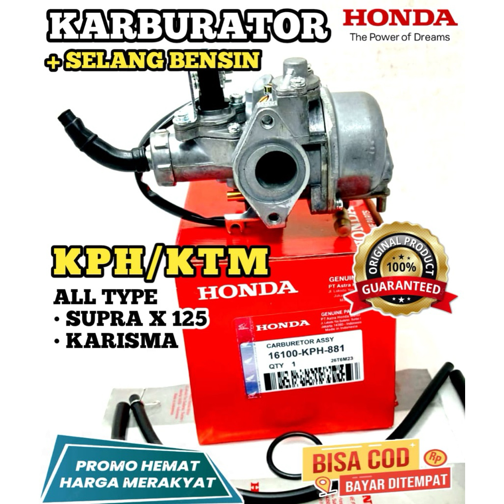 KPH/KTM KARBURATOR,ORIGINAL,KARBURATOR HONDA KIRANA,KARBURATOR SUPRA X 125,KARBURATOR HONDA KHARISMA