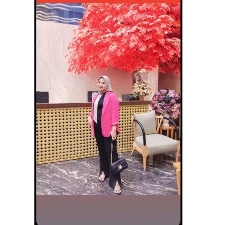 PRELOVED BLAZER WARNA FUSCHIA