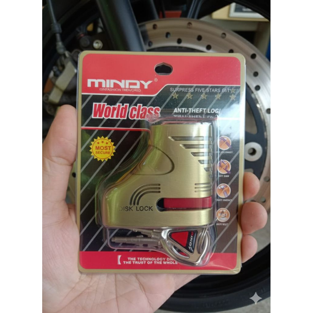 Kunci gembok cakram sepeda motor/kunci cakram/gembok anti maling/kunci gembok premium