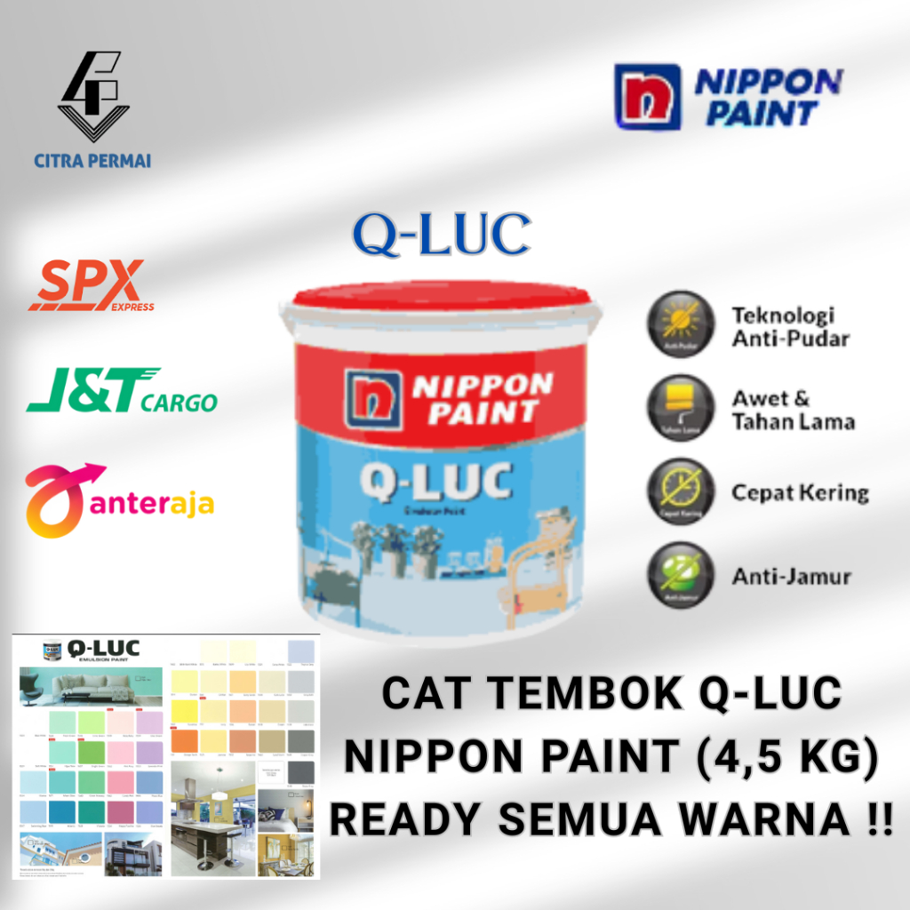 CAT TEMBOK Q-LUC NIPPON PAINT 4,5KG / CAT DINDING EKONOMIS / CAT DINDING BERKUALITAS / CAT RUMAH