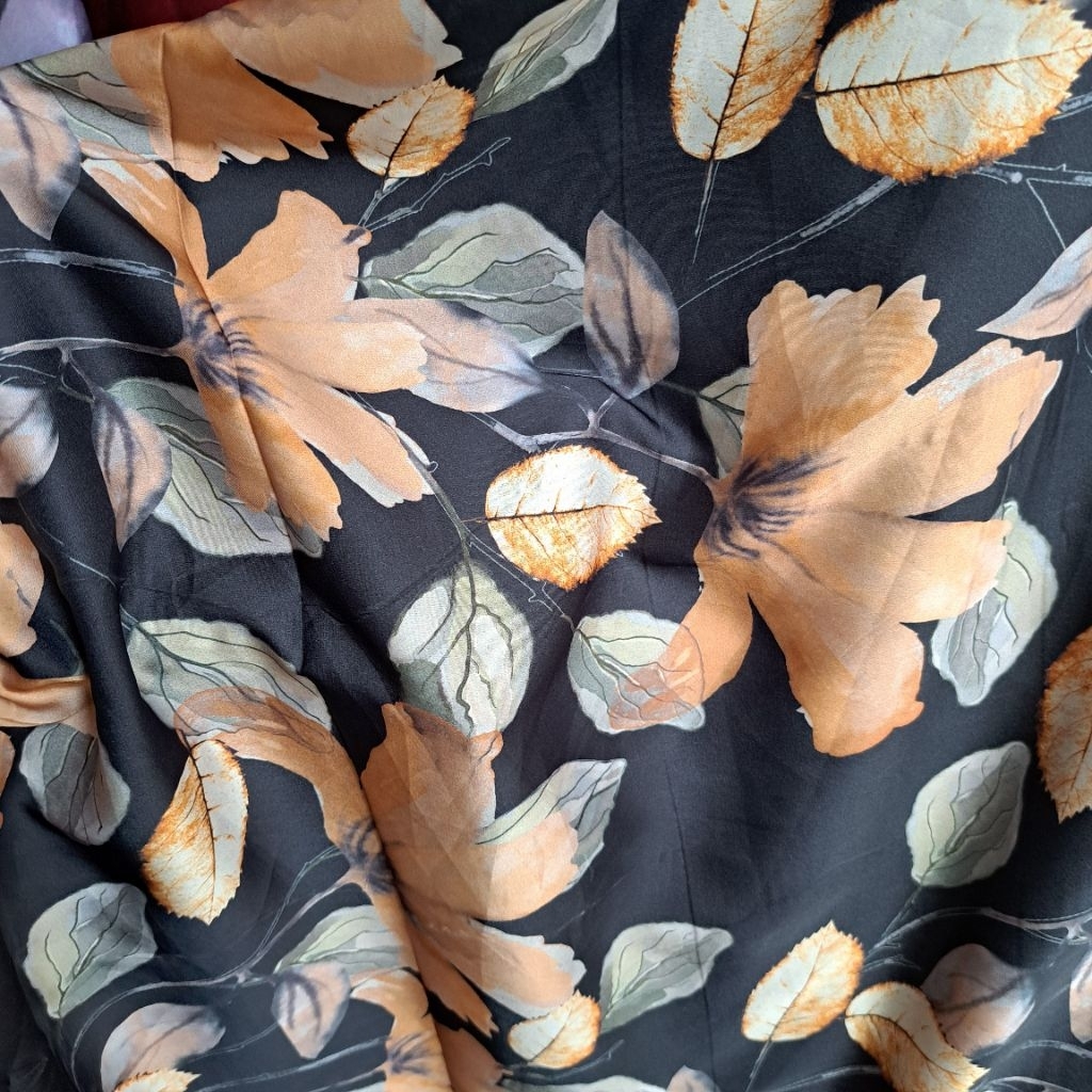 kain silk armany luxury - kain armany silk premium - kain silk luxury motif bunga [nd01]