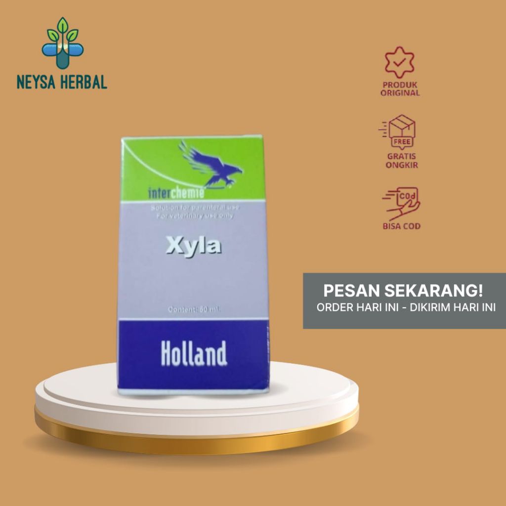 Xyla Holland 50ml InterchemieObat Penenang dan Analgesik untuk Premedikasi Hewan Ternak
