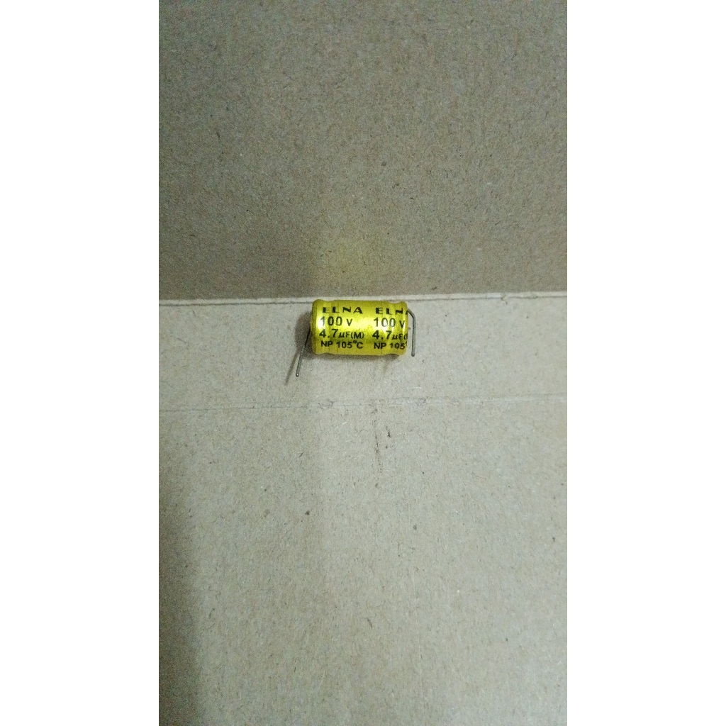 6759 kapasitor nonpolar np non polar elna 4.7uf 4,7uf 4.7 4,7 uf 4u7 100v