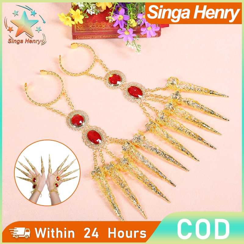 Kuku Adat Pengantin Emas - Gelang Rantai Tanpa Lem Mudah Pasang Nyaman Seharian