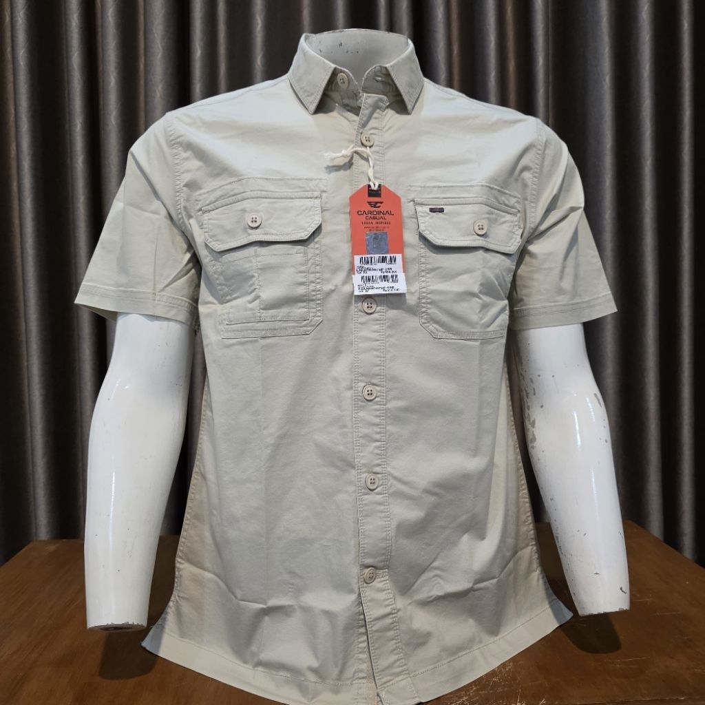 KEMEJA PRIA LENGAN PENDEK CARDINAL CASUAL ORIGINAL REGULER FIT