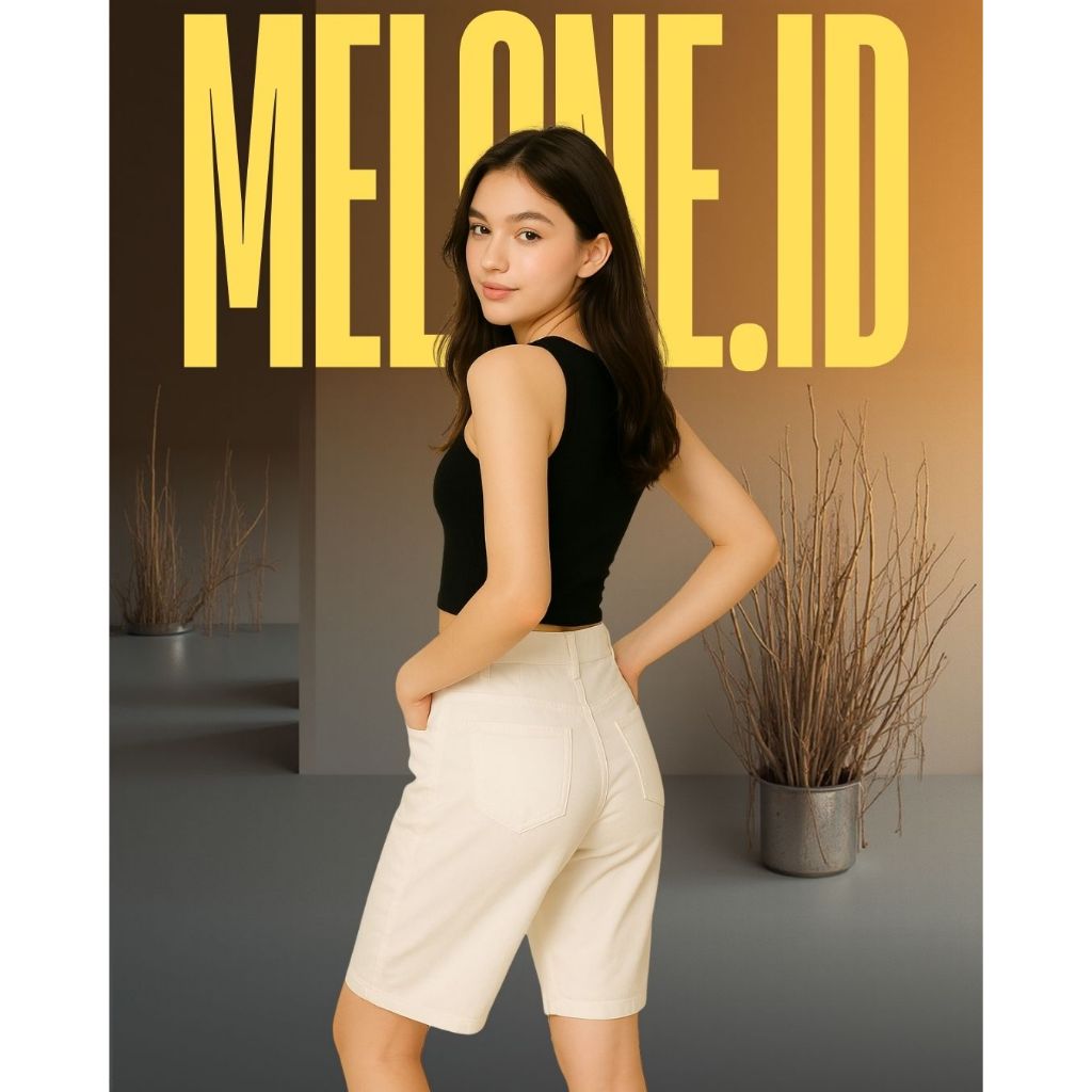 Celana Pendek Denim Putih celana Pendek Jeans Wanita Celana Jeans Pendek Wanita korea -3313-1