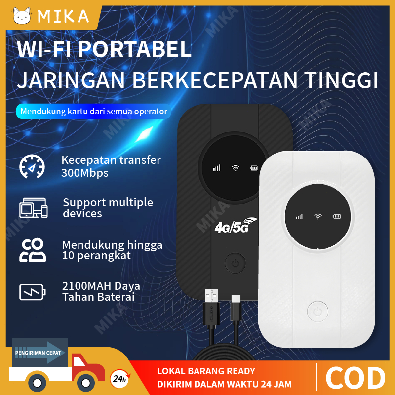 Modem Mini/Mobile  Portabel WiFi 4G LTE 5G  Ponsel Mendukung 10 perangkat
