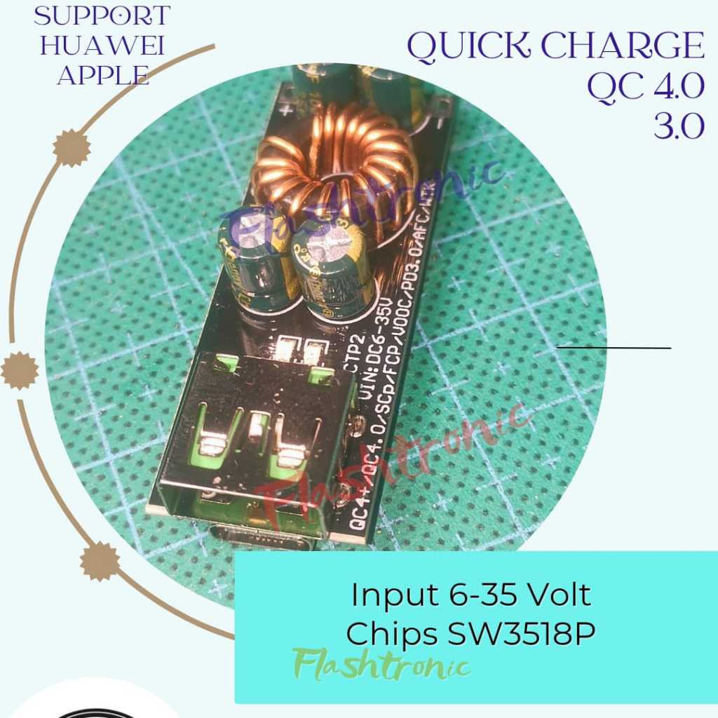 SW3518 Modul Step Down 6-35Volt to USB Quick Charge QC4.0 PD