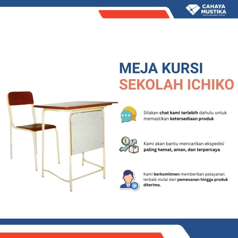 Meja Siswa Malang/Meja Sekolah Kayu/Bangku Sekolah Minimalis Murah di Malang Merk Ichiko