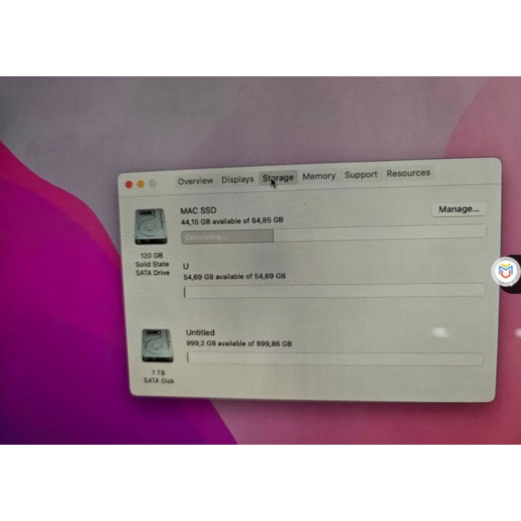 Imac 27 inch tebal dual storage 1TB 128GB