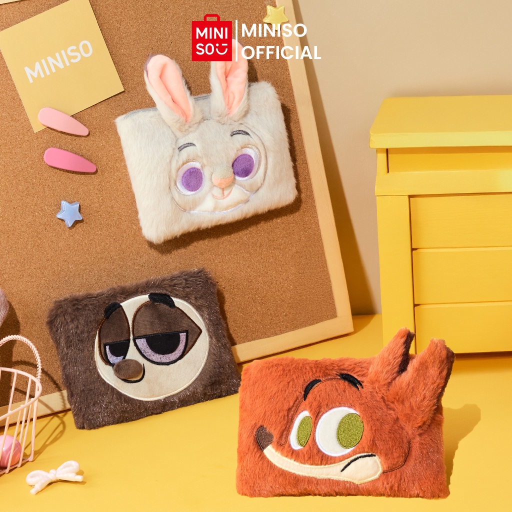 MINISO X Disney Zootopia Collection Plush Coin Purse Dompet Koin Pouch Serbaguna Karakter Zootopia