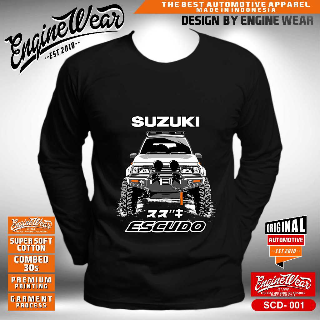 kaos escudo kaos baju tshirt suzuki ESCUDO vitara offroad mobil jeep otomotif - Enginewear