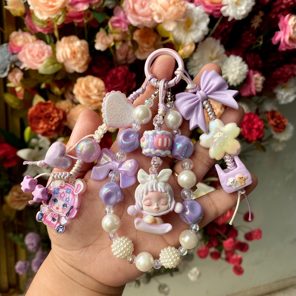 Bagcharm Strap Figur Skullpanda Unoff | Skullpanda bagcharm | Gantungan Tas Hp Skullpanda