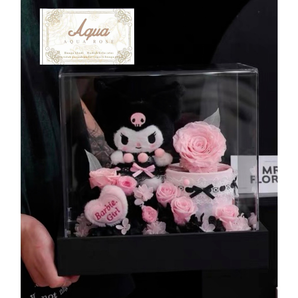 Kotak bunga Natal/kotak hadiah akrilik bunga sabun/set buket boneka-Aromaterapi