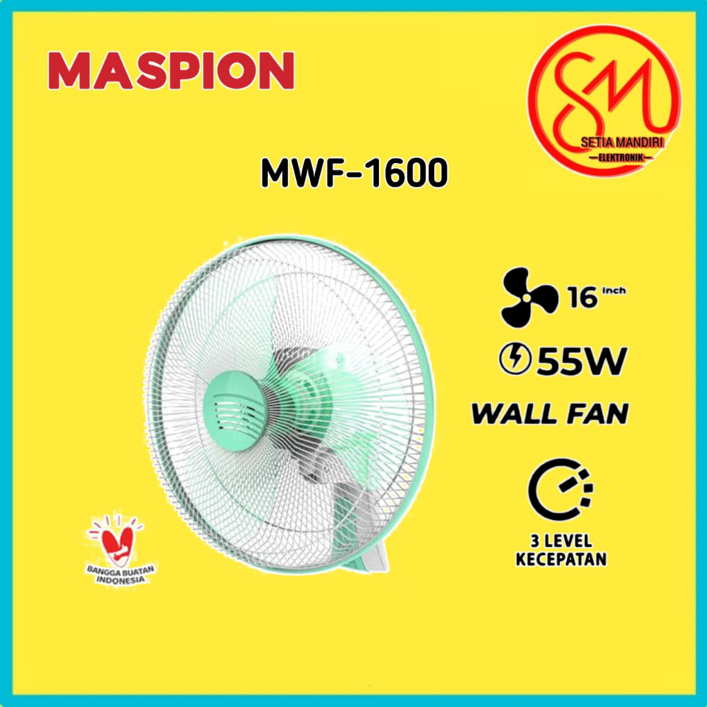 Maspion Kipas Angin Dinding Wall Fan 16 Inch - MWF1600 | MWF-1600