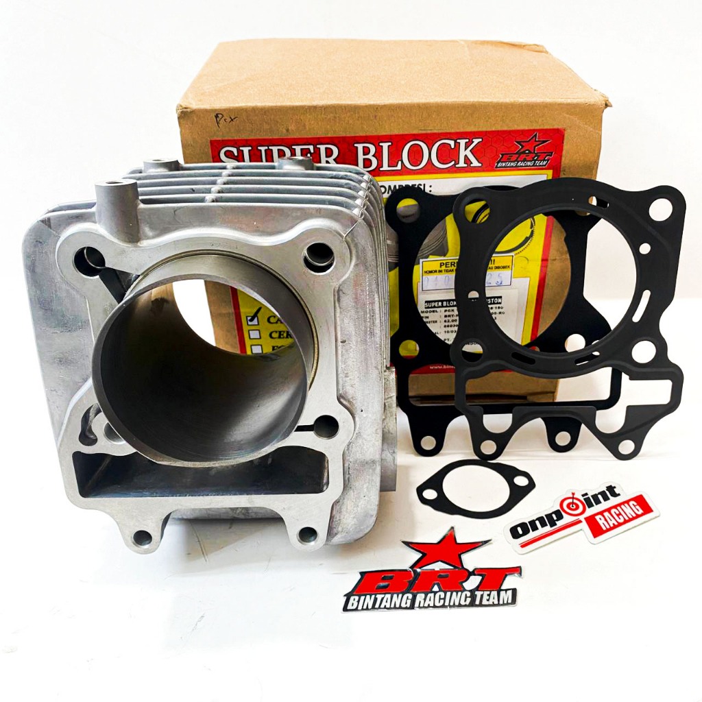 BLOK + PAKING SET CAST IRON DOUBLE COOLER BRT VARIO 125 150 PCX ADV 150 100% ORIGINAL BRT