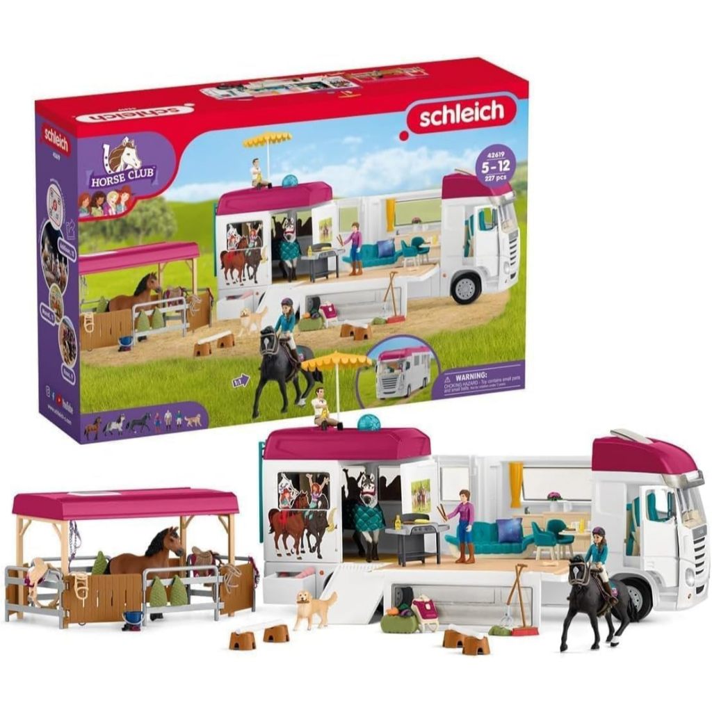Schleich Horse Club - 227PC Lisa Transporter Playset – Horse Toy Trailer