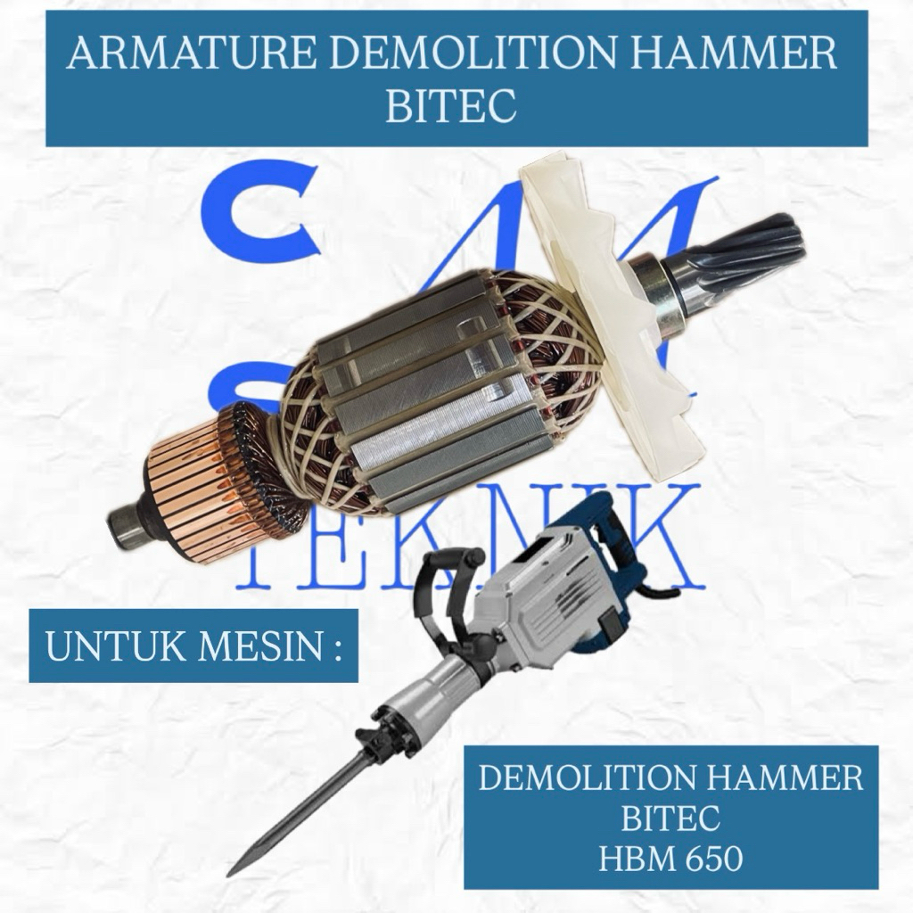 ARMATURE ANGKER MESIN DEMOLITION HAMMER BITEC HBM650-HL ORIGINAL ANGKER DEMOLITION HAMMER BITEC HBM6
