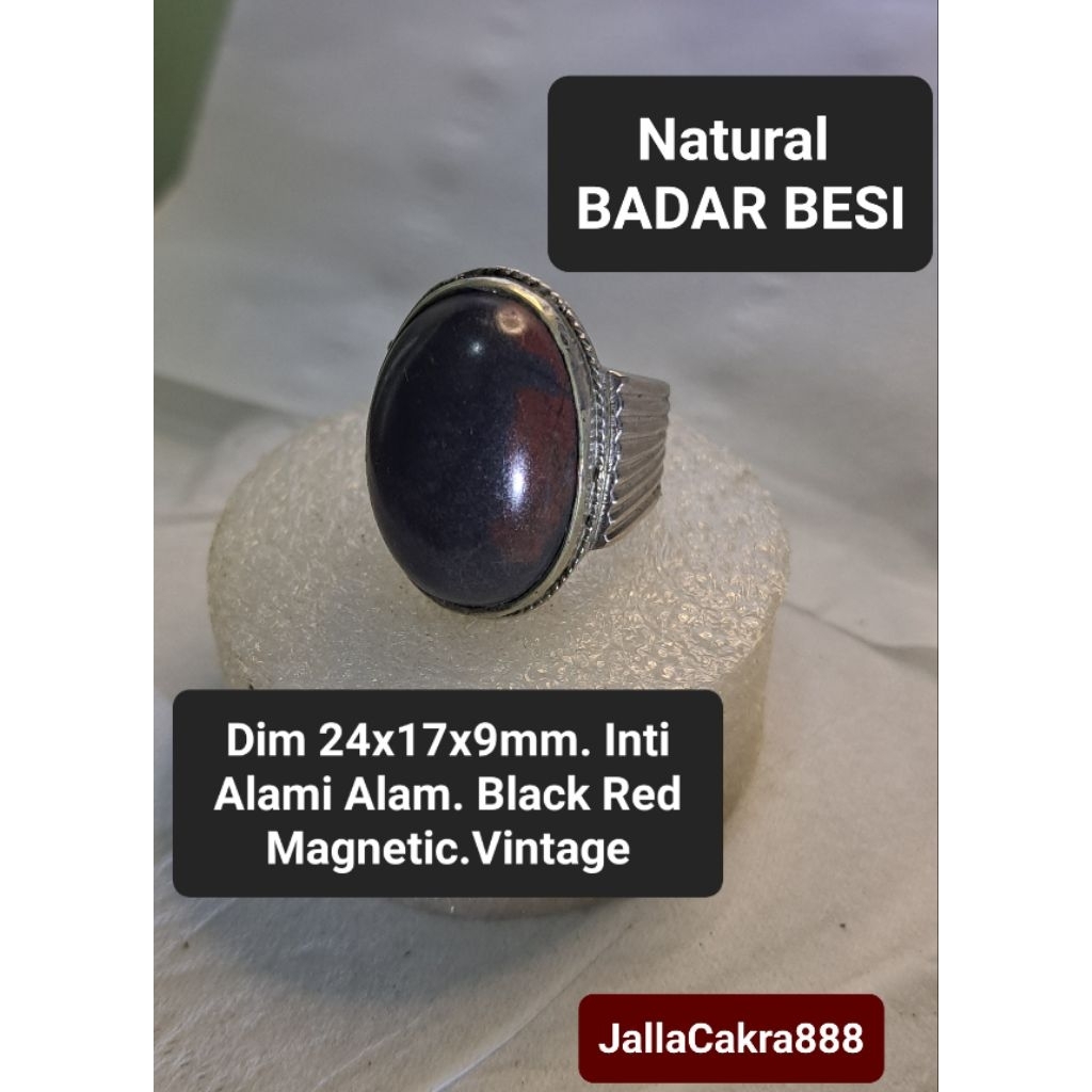 Natural BADAR BESI Aktif Alami Hitam Merah Batu Alami Alam untuk Cincin Liontin Pria Wanita