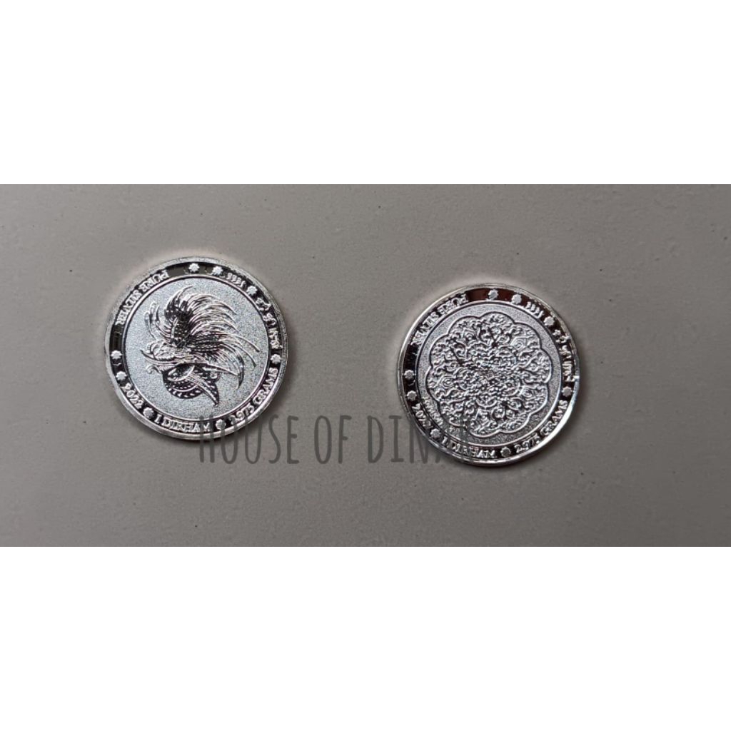 1 DIRHAM PERAK CENDRAWASIH ( FINE SILVER )  2,975 gram