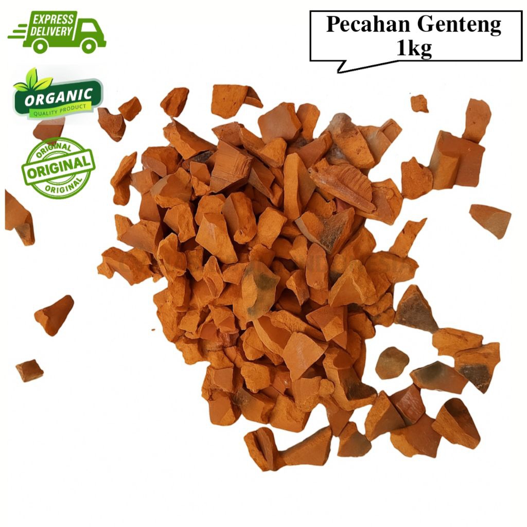 Pecahan genting genteng 1kg untuk media tanam