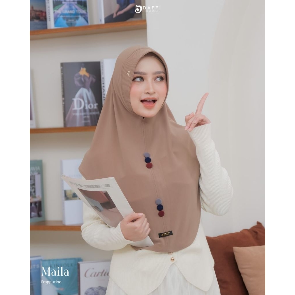 MAILA DAFFI HIJAB ORI DAFFI DF 163 JILBAB INSTAN/ JILBAB KANCING