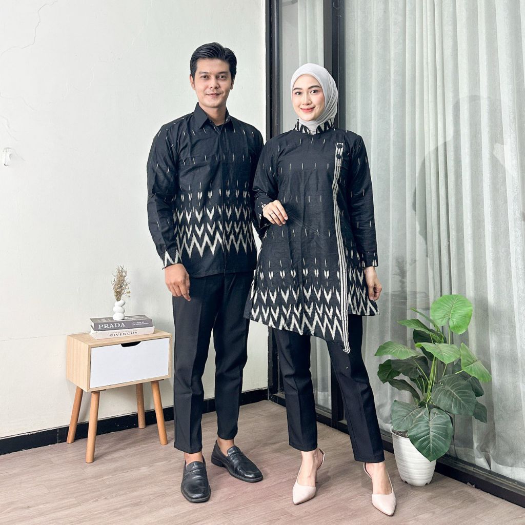 Batik Couple (Batik Dua Putri) - Atasan Tunik Batik Wanita Modern Motif Terbaru Azura Songket Couple