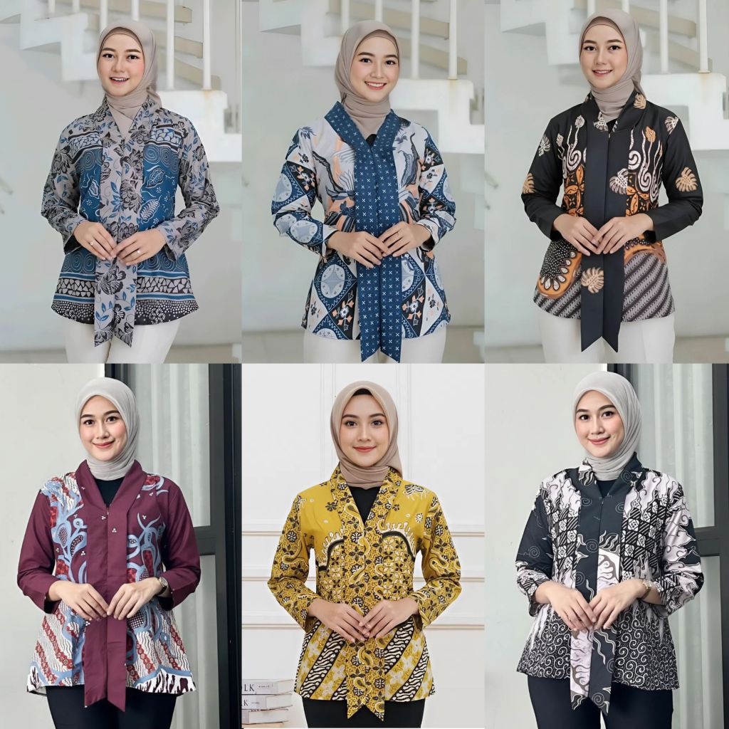 BLOUSE ATASAN BATIK WANITA BLUS BATIK BLARAK PANCAL