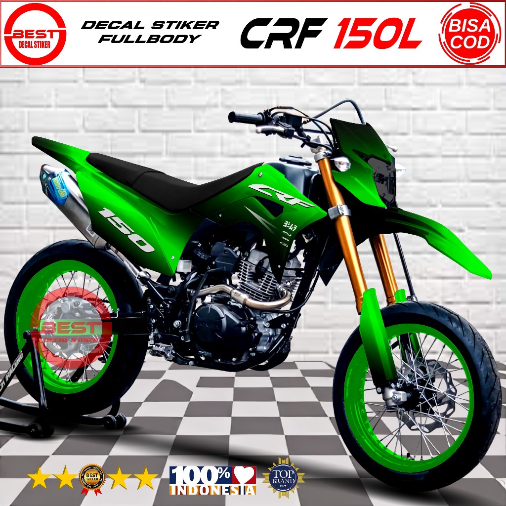 Decal CRF 150L 2018 Fullbody Desain Bunglon 2 Warna / Variasi Stiker Decal Fullbody  untuk CRF 150L