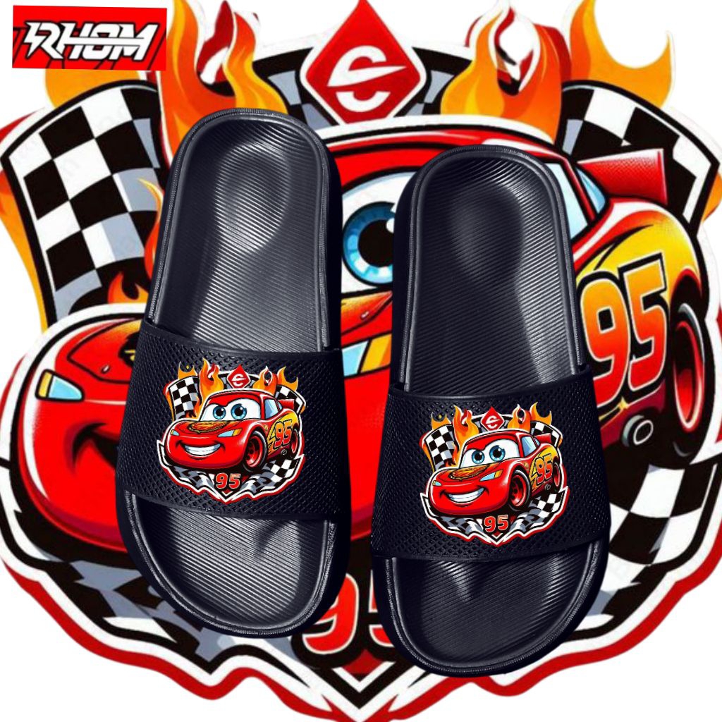Sandal anak karakter CARS MCQUEEN Ukuran 26 - 40 laki-laki & perempuan /  Sandal Mcqueen
