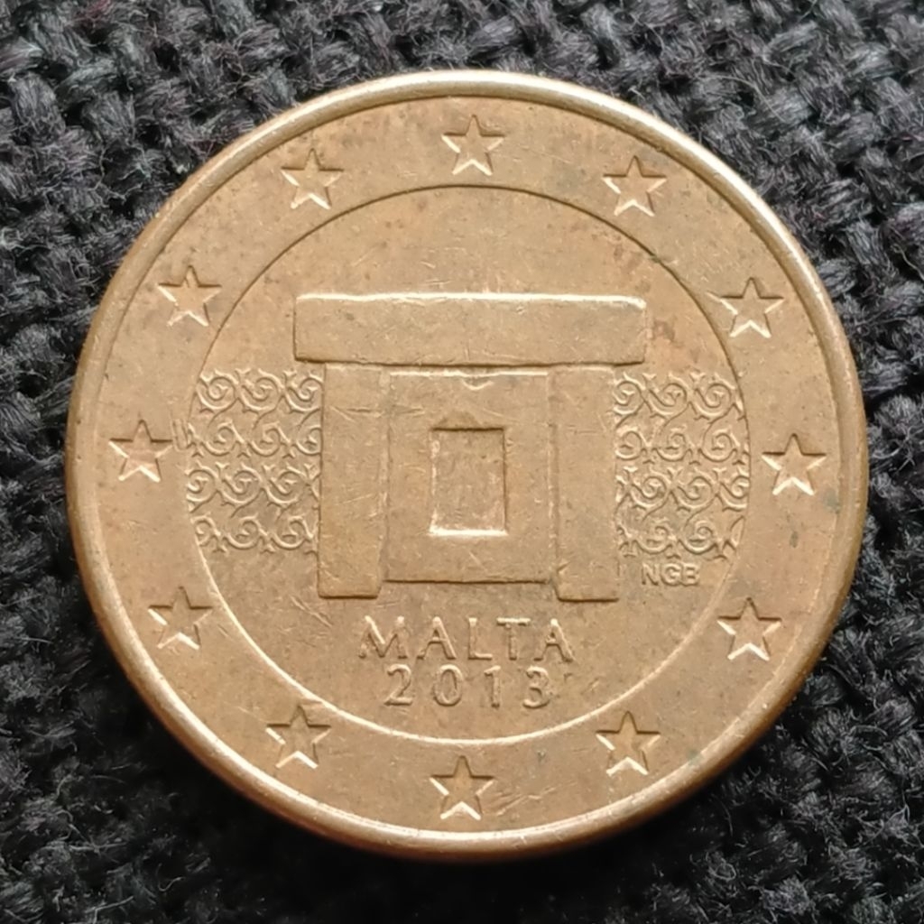 Koin Malta 5 Euro Cent tahun 2013