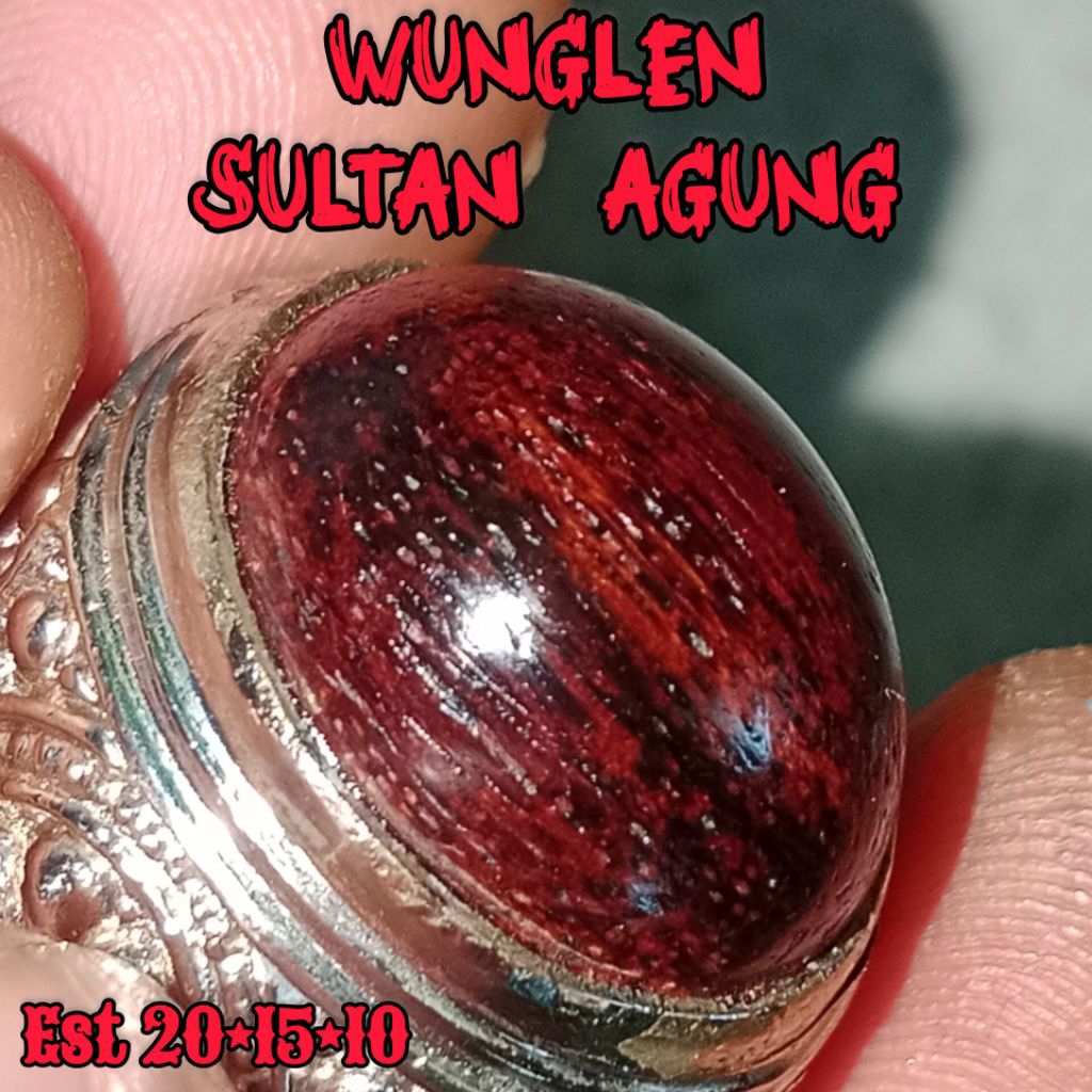 CINCIN AKIK KAYU WUNGLEN SULTAN AGUNG