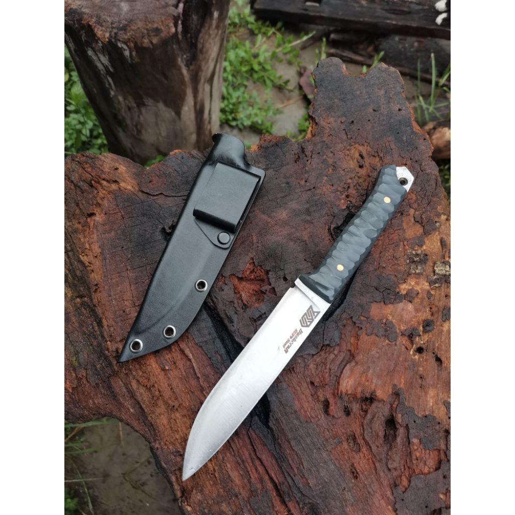 Pisau Bushcraft Outdoor untuk olahraga, kegiatan camping, berkemah, survival Sup9 Steel