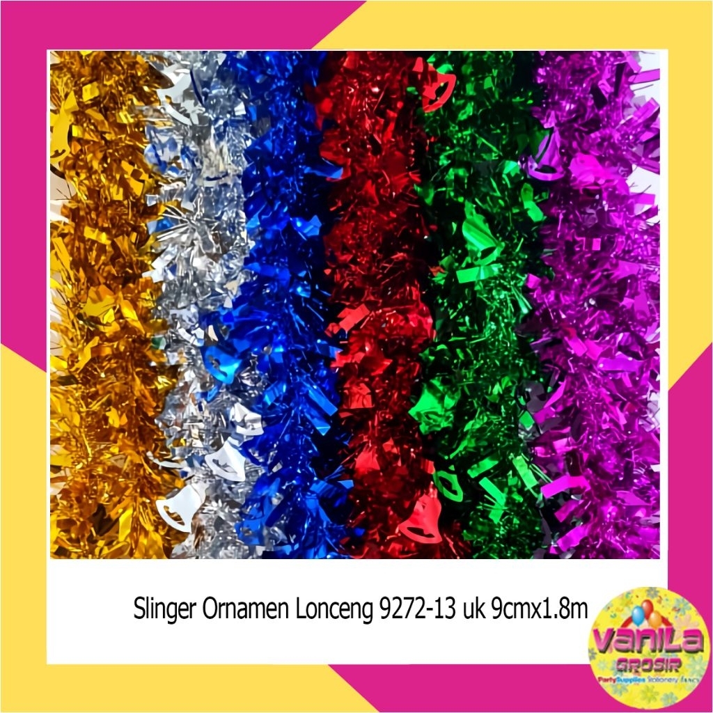 Slinger Ornamen Lonceng, slinger Warna Warni, Hiasan Dekorasi,slinger dekorasi natal, slinger hiasan