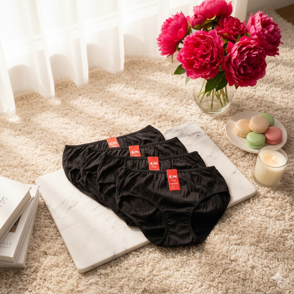 ( 6 Pcs ) Celana Dalam Golden Nick 937 Hitam | Celana Dalam Wanita | Celana Dalam Wanita Khusus Warn