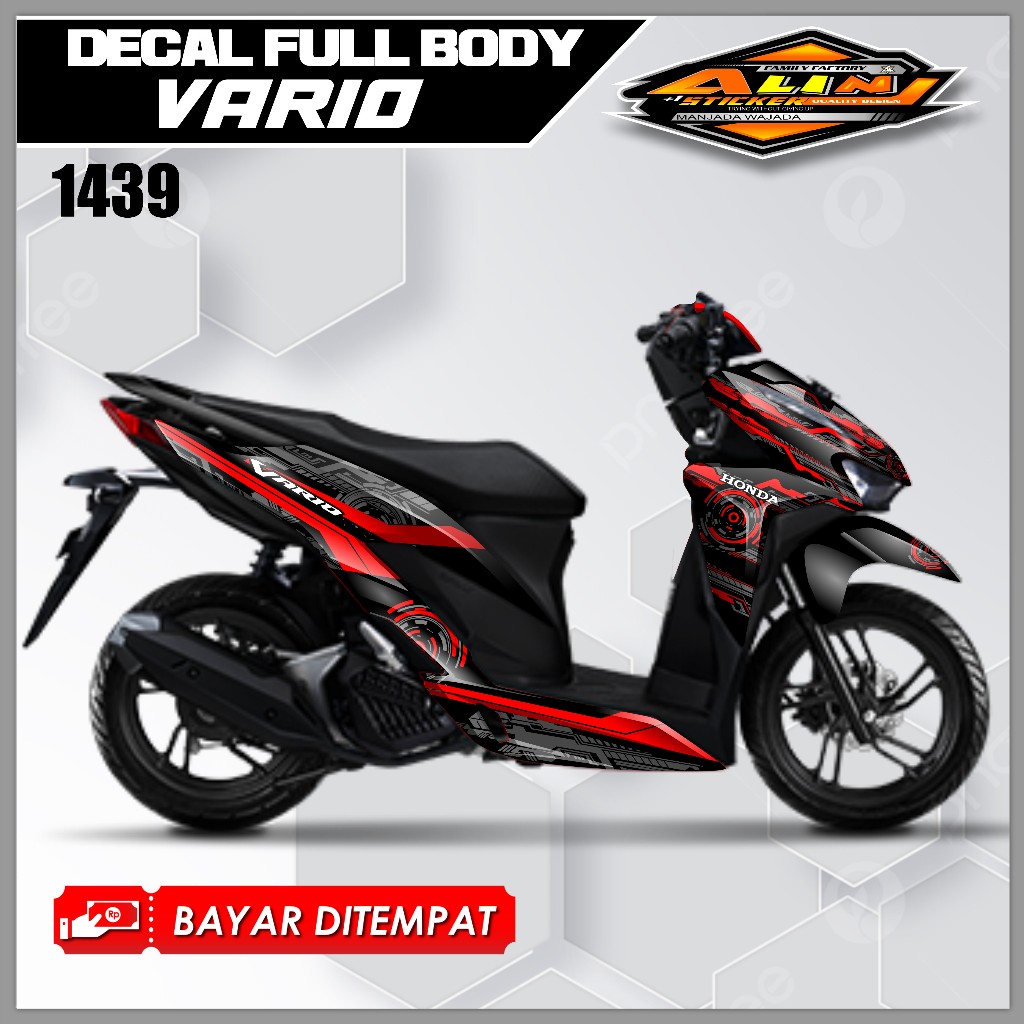 1439 DECAL VARIO 125 NEW TERBARU - Aksesoris Motor Vario 125 New 2023 - Sticker Vario 125 New 2023 -