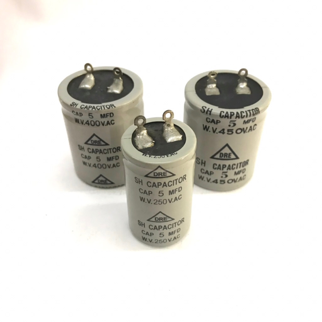 Kapasitor AC 5uf - 250V 5uf  - 400V 5uf 450V Body Bulat Condensator DRE