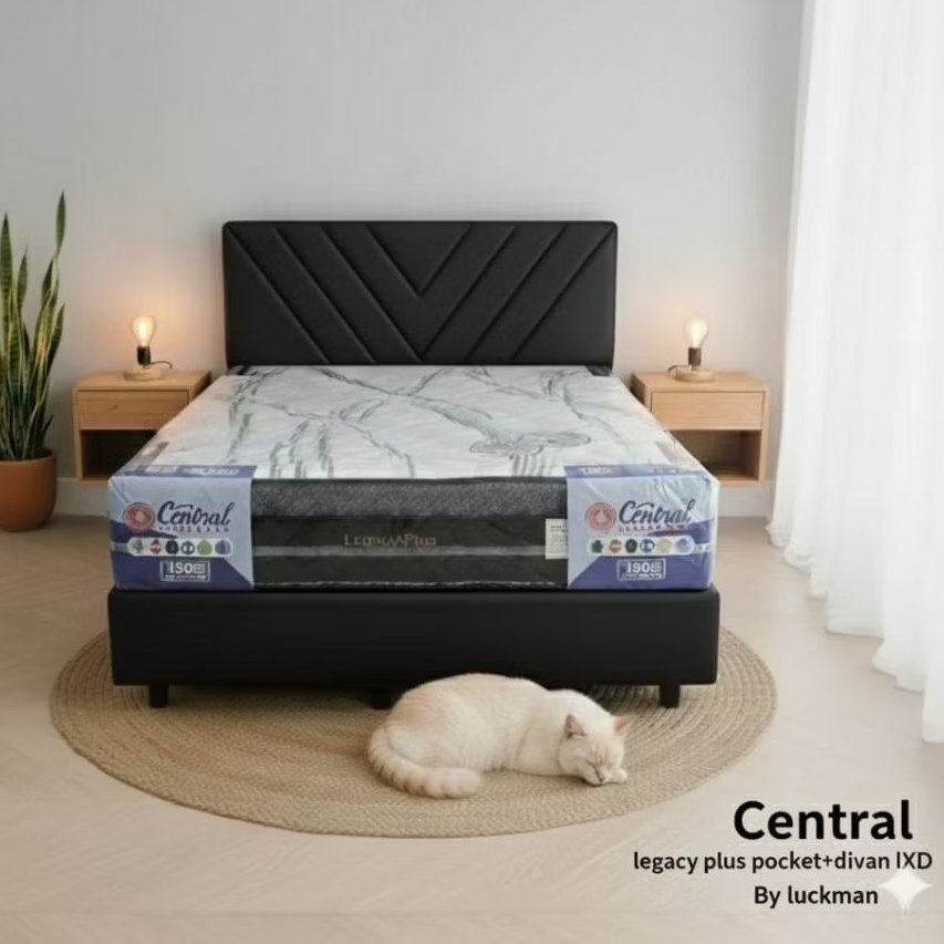 ori central premier legacy plus pocket spring kasur spring bed Garansi top Brand feel medium 180x200