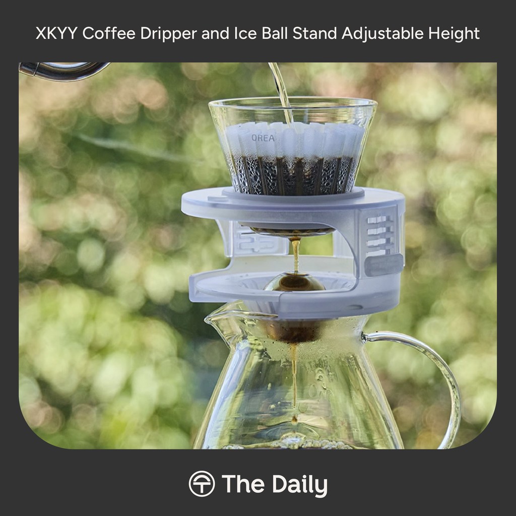 XKYY Coffee Dripper and Ice Ball Stand Adjustable Height - Stand Dripper Kopi dan Es Stainless untuk