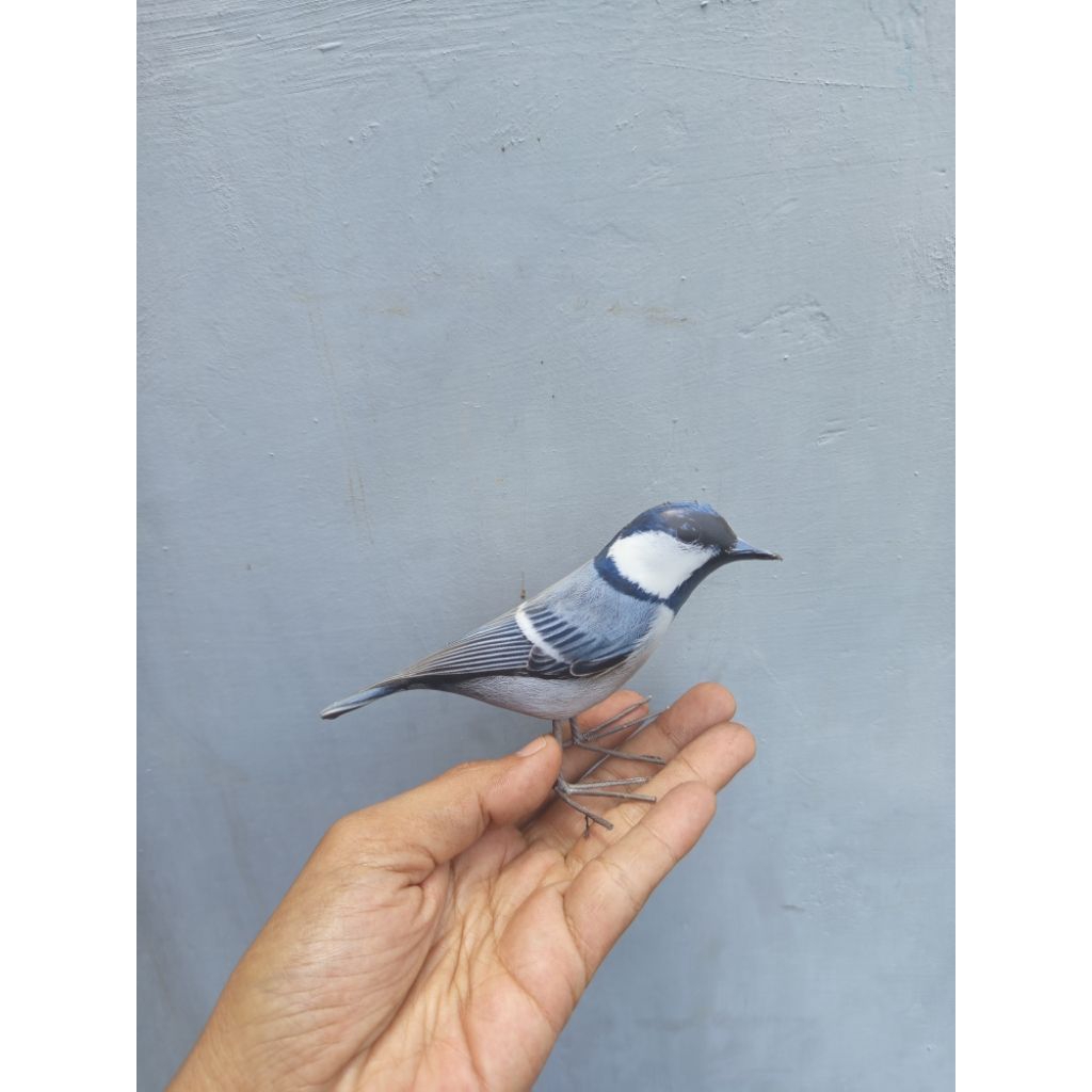 dekorasi taman patung burung gelatik batu jontrot burung kicau gelatik mirip asli boneka manuk gelat