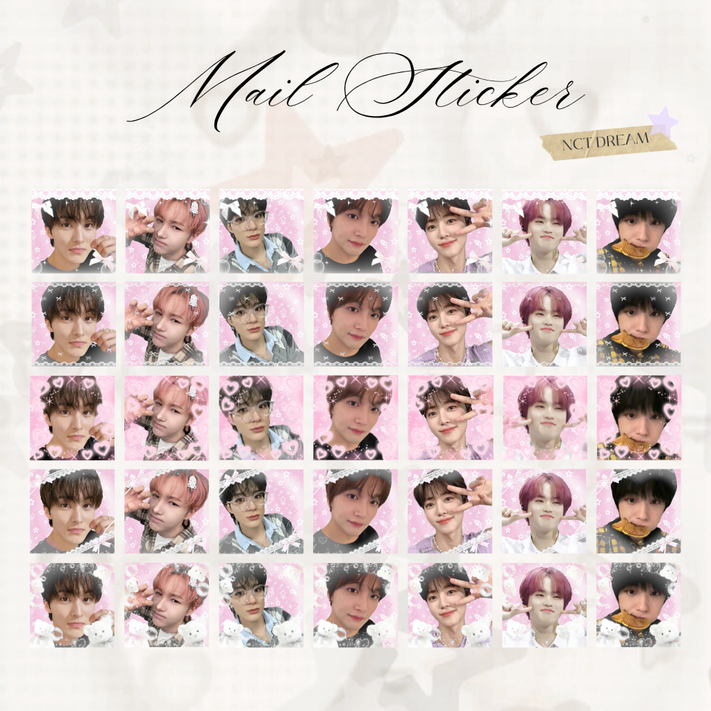 [50 pcs] NCT Dream Cute Mail Sticker Deco Freebies happy mail sticker sellkor