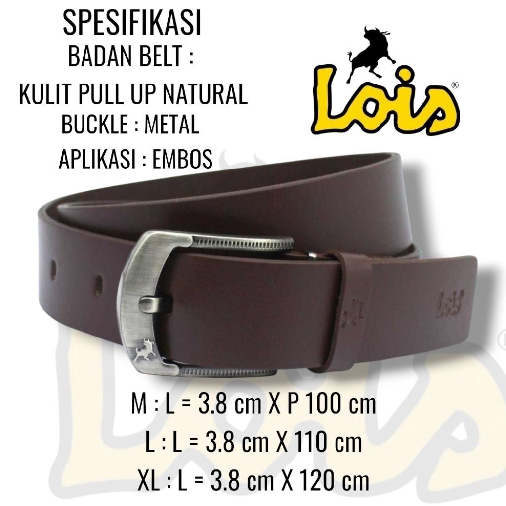 Belt LOIS ORIGINAL/Ikat Pinggang Pria Model Terbaru