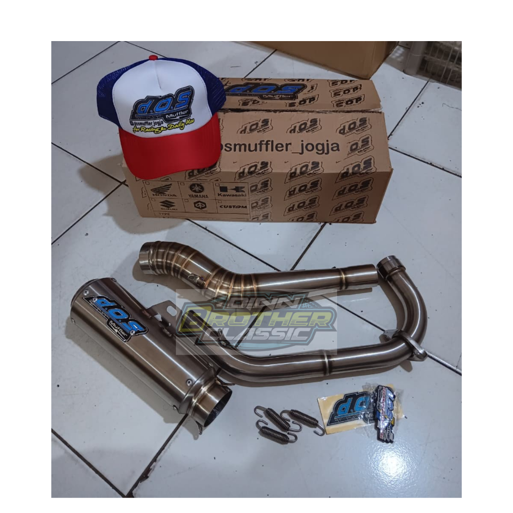 Knalpot Racing Kenalpot dor DOS Bujel Saringan Full Original DOS pnp CB GL MP