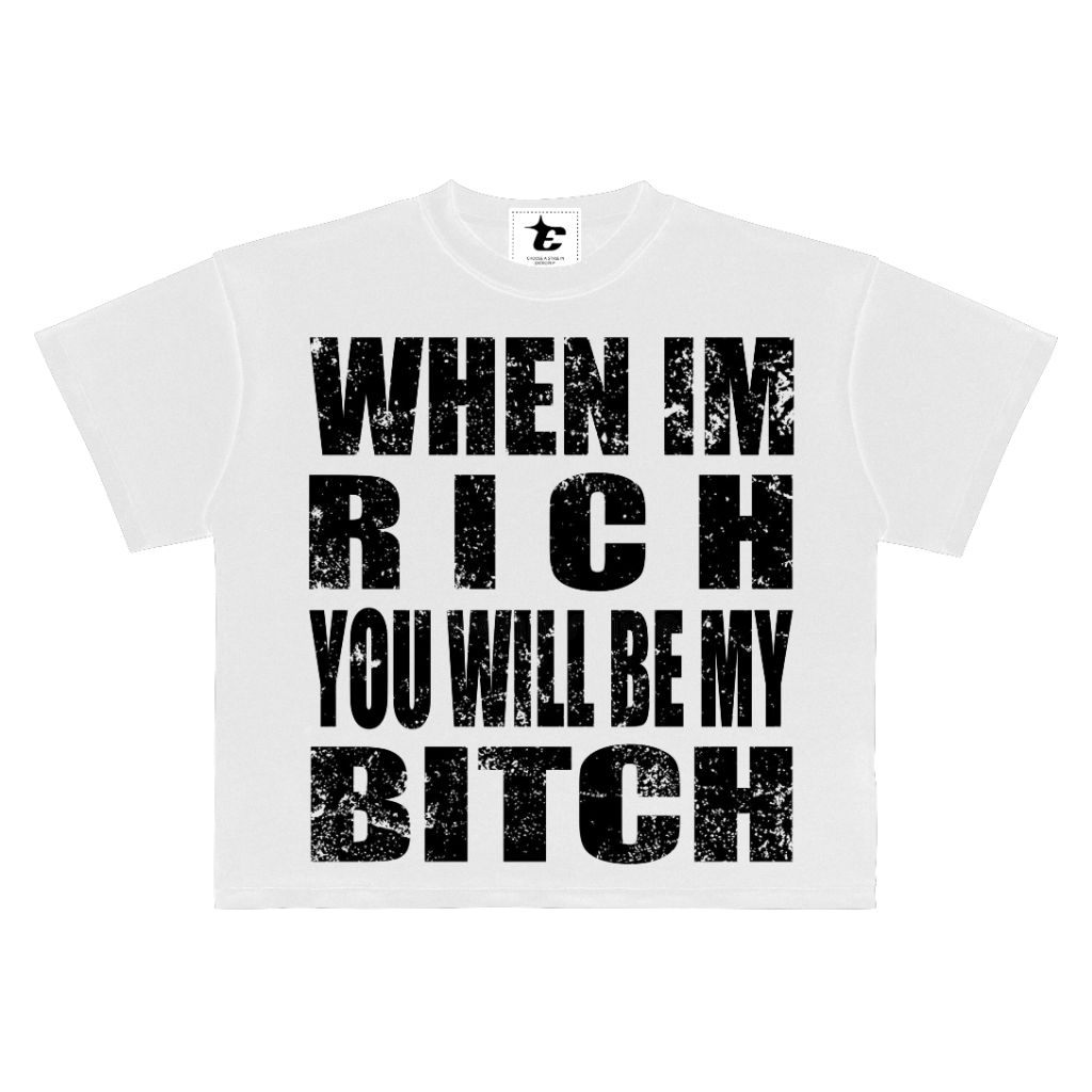 Boxy Oversize Tshirt entrophyfuture - RICH B*TCH