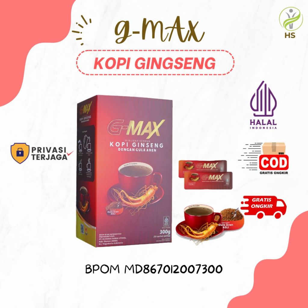 GMAX Kopi Penambah Stamina Pria Dewasa 100% original tanpa efek samping Aman BPOM